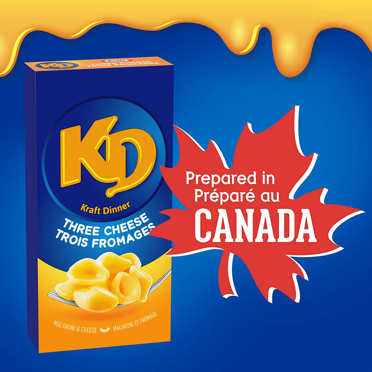 Kraft Dinner, Three Cheese Macaroni & Cheese, 200g/7oz, {Imported from Canada}
